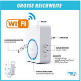 m-e BELL-5804 draadloze bewegingsmelder met Wifi ontvanger - 300 meter bereik