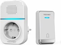 Tecknet HWD01806 kinetische draadloze deurbel - wit